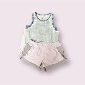 Athleta Girl Tank Top and Running Shorts Sz S/ 7